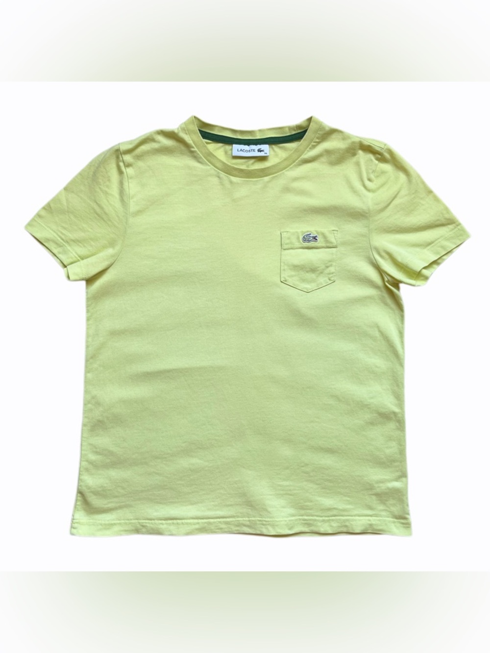 Lacoste Unisex 100% Cotton Crew Neck Short Sleeve T-Shirt with Chest Pocket